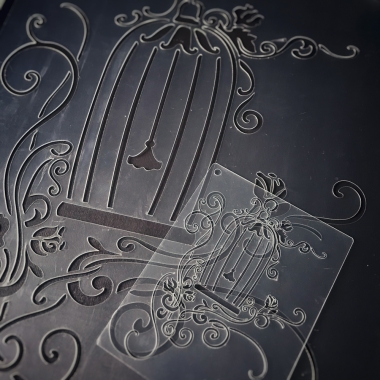 Трафарет - Розовый сад